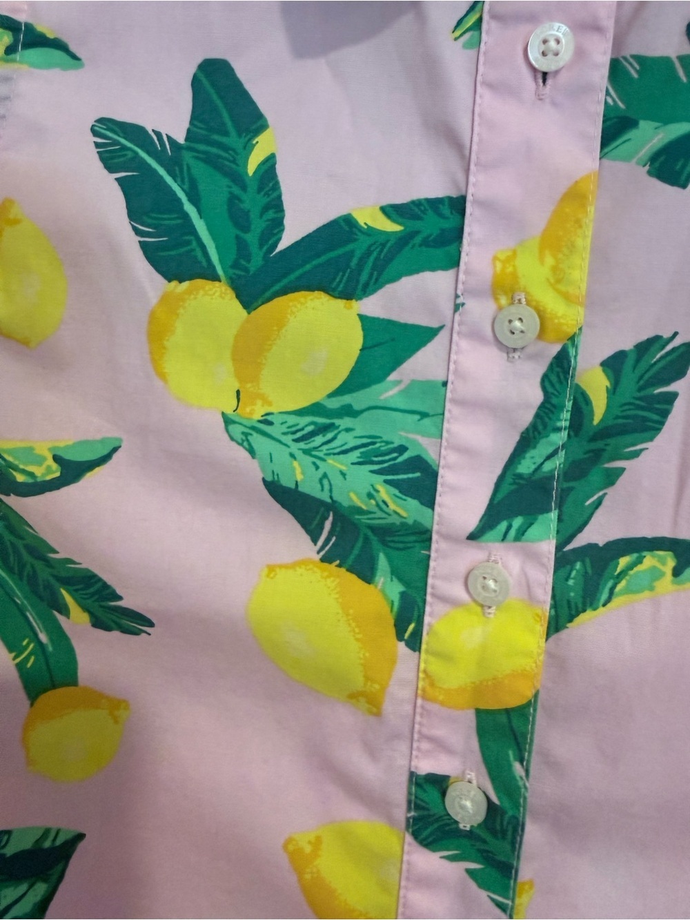 Crewcuts Girls Pink Sleeveless Lemon Print Tie-Front Shirt size 6-7 like EUC - Picture 5 of 6